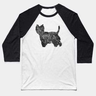 Westie dog black and white Baseball T-Shirt